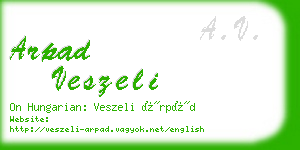 arpad veszeli business card